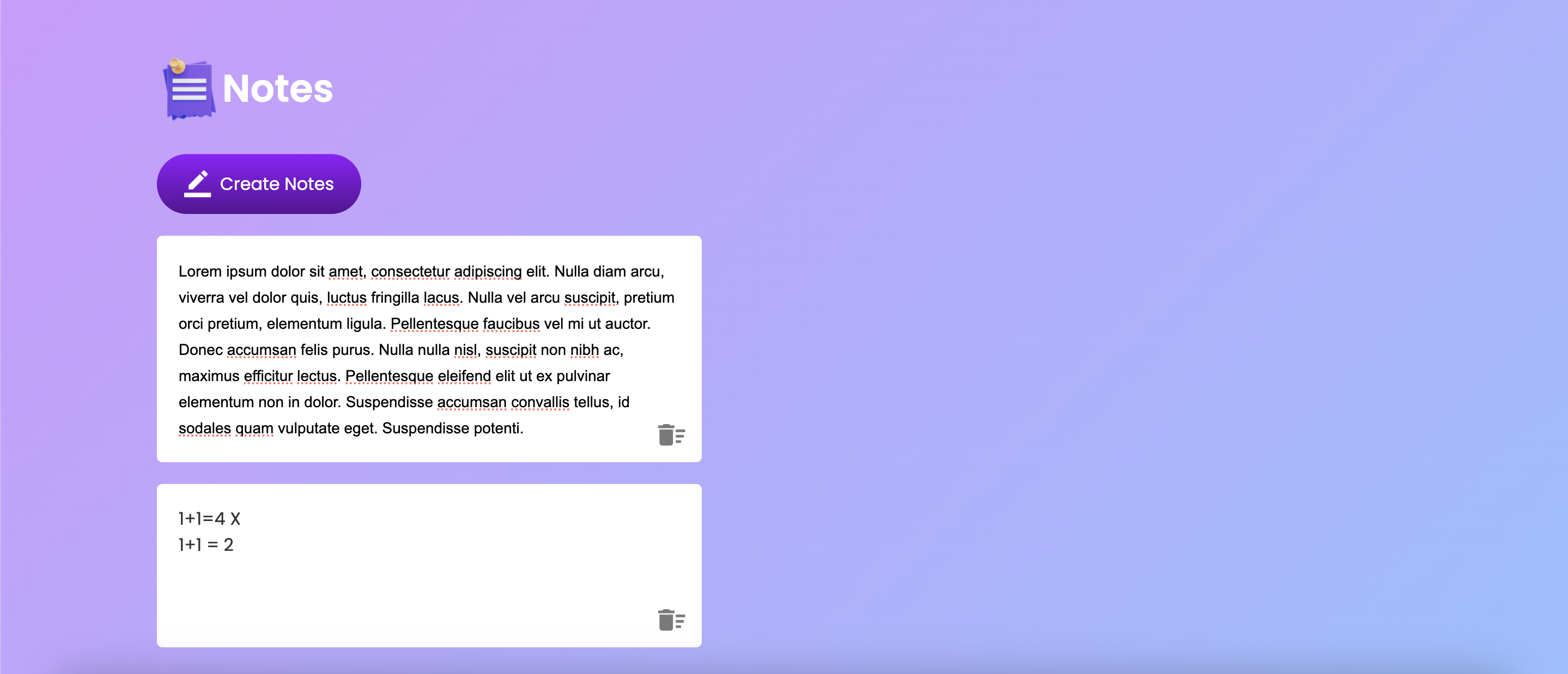 Notes website